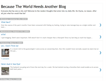 Tablet Screenshot of becausetheworldneedsanotherblog.blogspot.com