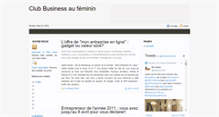 Desktop Screenshot of club-business-au-feminin.blogspot.com