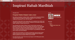 Desktop Screenshot of hafsahmardhiah.blogspot.com