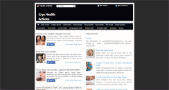 Desktop Screenshot of cryshealtharticles.blogspot.com