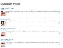 Tablet Screenshot of cryshealtharticles.blogspot.com