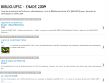 Tablet Screenshot of biblioufsc-enade2009.blogspot.com
