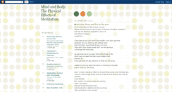 Desktop Screenshot of physicaleffectsofmeditation.blogspot.com