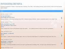 Tablet Screenshot of investingduniya.blogspot.com