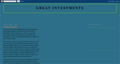 Desktop Screenshot of mygreatinvestments.blogspot.com