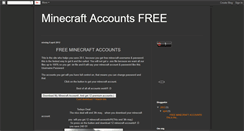 Desktop Screenshot of minecraftaccountsfree2012.blogspot.com