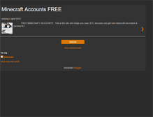 Tablet Screenshot of minecraftaccountsfree2012.blogspot.com