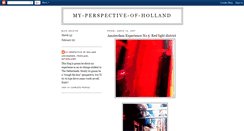 Desktop Screenshot of my-perspective-of-holland.blogspot.com