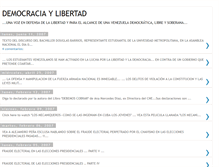 Tablet Screenshot of democraciaylibertad.blogspot.com