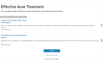 Tablet Screenshot of effective-acne-treatment.blogspot.com