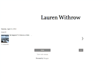 Tablet Screenshot of laurenwithrow.blogspot.com