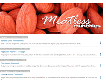 Tablet Screenshot of meatlessmunchies.blogspot.com