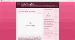 Desktop Screenshot of healthylivingfirst.blogspot.com