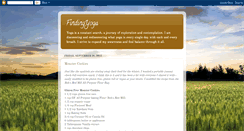 Desktop Screenshot of findingyoga.blogspot.com