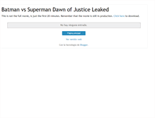 Tablet Screenshot of batmanvssupermanleaked.blogspot.com
