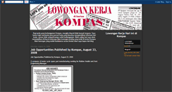 Desktop Screenshot of lowongankompas.blogspot.com