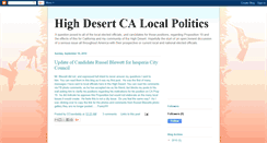 Desktop Screenshot of highdesertcalocalpoilitcs.blogspot.com