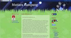 Desktop Screenshot of mutiarakampung.blogspot.com