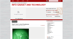 Desktop Screenshot of info-gadget-tech.blogspot.com