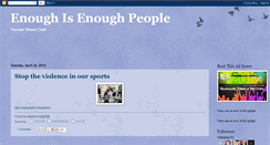 Desktop Screenshot of enoughisenoughpeople.blogspot.com