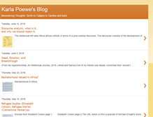 Tablet Screenshot of karlapoewesblog.blogspot.com