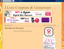 Tablet Screenshot of couponsandgiveaways.blogspot.com