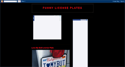 Desktop Screenshot of funnylicenseplate.blogspot.com