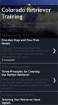 Mobile Screenshot of coloradoretrievertraining.blogspot.com