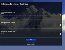 Tablet Screenshot of coloradoretrievertraining.blogspot.com