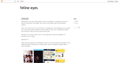 Desktop Screenshot of felineeyes.blogspot.com