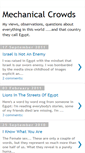Mobile Screenshot of mechanicalcrowds.blogspot.com