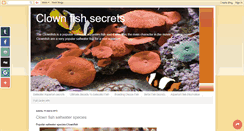 Desktop Screenshot of clown-fish-saltwater.blogspot.com