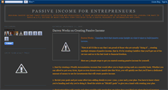 Desktop Screenshot of passiveincomeforentrepreneurs.blogspot.com