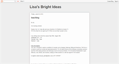 Desktop Screenshot of lisasbrightideas.blogspot.com