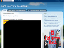 Tablet Screenshot of bankinterviewquestions.blogspot.com