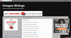 Desktop Screenshot of gewgawwritingsloveandlife.blogspot.com