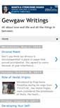 Mobile Screenshot of gewgawwritingsloveandlife.blogspot.com