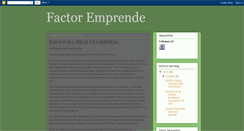 Desktop Screenshot of factoremprende.blogspot.com