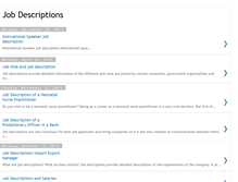 Tablet Screenshot of freejobdescriptions.blogspot.com