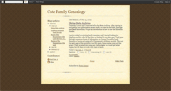 Desktop Screenshot of cotegenealogy.blogspot.com