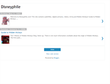 Tablet Screenshot of disneyphile.blogspot.com