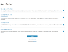 Tablet Screenshot of mrsbaxter.blogspot.com