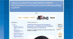 Desktop Screenshot of cheaptocamcorderlenses.blogspot.com