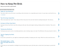 Tablet Screenshot of keepingpetbirds.blogspot.com