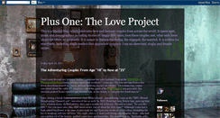 Desktop Screenshot of plusone-loveproject.blogspot.com