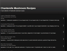 Tablet Screenshot of chanterellemushroomrecipes.blogspot.com