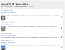 Tablet Screenshot of creaturesofprometheus.blogspot.com