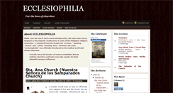 Desktop Screenshot of ecclesiophilia.blogspot.com