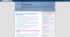 Desktop Screenshot of petfoodtracker.blogspot.com