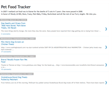 Tablet Screenshot of petfoodtracker.blogspot.com